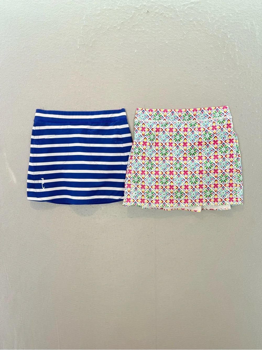 RLX Ralph Lauren Girls athletic set of 2 Skort printed floral & stripe size S /7